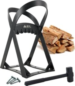 Lighted Lifestyle™| Houtklover Voor Aanmaakhout Incl. Kloofhamer - Houtsplijter - Houtkliever - Snel Haardhout - Gietijzer - Incl. Schroeven -Tuingereedschap Winkel 1040x1200