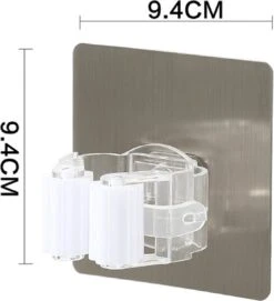 Bezem Houder - Zelfklevend - Zilverkleurig -Tuingereedschap Winkel 1095x1200