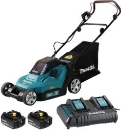 Makita Grasmaaier - DLM382CM2 - 2x18 V - 38 Cm - Incl. 4,0 Ah Accu (2 St) En Duolader -Tuingereedschap Winkel 1121x1200 3