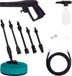 VONROC Hogedrukreiniger V14-2 - 1400W – 110 Bar – 390 L/h – Incl. 5m Slang, Reinigingsmiddelen Flesje, Terrasreiniger En Meer -Tuingereedschap Winkel 1142x1200 1