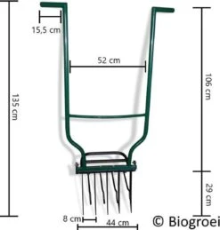 Biogroei® Ergonomische Woelvork - Spitvork - Met Verkruimelaar - Verlucht Je Bodem -Tuingereedschap Winkel 1143x1200 1