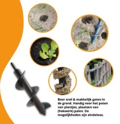 Grondboor Voor Boormachine - 8x25 Cm - Zwart -Tuingereedschap Winkel 1157x1200