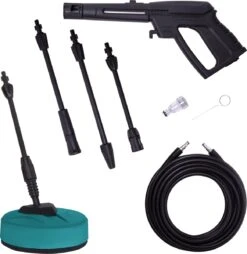 VONROC Hogedrukreiniger V18-2 1800W – 140 Bar – 420 L/h – Incl. 8m Slang, Geïntegreerde Reinigingsmiddelen Tank, Terrasreiniger, Spuitstukken En Accessoires -Tuingereedschap Winkel 1166x1200 2