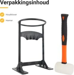 Maatworkz - Houtklover + Hamer - Houtsplijter - Houtkliever - Houtklover Voor Aanmaakhout - Gietijzer - Zwart -Tuingereedschap Winkel 1193x1200 3