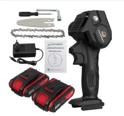 Violeworks® Accu Kettingzaag - Snoeizaag - Mini Kettingzaag - Handkettingzaag - Ook Voor Makita - Elektrische Kettingzaag - Elektrische Snoeischaar - Op Batterij - 2900 MAh - 1080W - 88V -Tuingereedschap Winkel 1200x1128