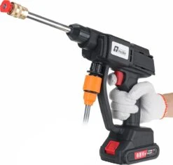 Merkloos Elektrische Accu-Hogedrukreiniger - 20Bar - Multifunctioneel Mondstuk - Draagbaar Oplaadbaar Snoerloos - Reinigingsspuitpistool - Met Rijke Accessoires - Voor Makita 18V-batterij - Voor Auto, Tuin, Terras, Raam (Zwart) -Tuingereedschap Winkel 1200x1140 4