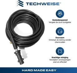 Techweise - Rioolslang Voor Kärcher K2 T/m K7 - 10M - Met Vier Achterwaartse Hogedruksproeiers -Tuingereedschap Winkel 1200x1144 3