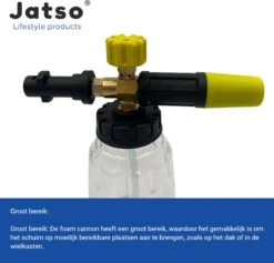 Jatso® Foam Cannon - Snow Foam - Foam Gun - Schuimlans - Foam Gun Auto - Foam Lance - Schuimsproeier - Snow Foam Cannon - Past Op Karcher K1 T/m K7 - Messing - Afneembaar Pistool 8 Jatso® Foam Cannon - Snow Foam - Foam Gun - Schuimlans - Foam Gun Auto - Foam Lance - Schuimsproeier - Snow Foam Cannon - Past Op Karcher K1 T/m K7 - Messing - Afneembaar Pistool -Tuingereedschap Winkel 1200x1153 4