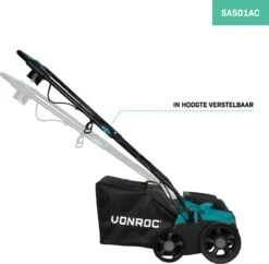 VONROC Elektrische Verticuteermachine - Gazonbeluchter – 1300W – Maaibreedte 320 Mm – 4 Dieptestanden (12/9/6/3 Mm) – Incl. 35L. Opvangbak -Tuingereedschap Winkel 1200x1174 2