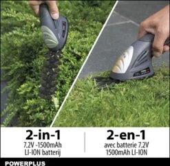 Powerplus POWEG4500 Gras-/Heggenschaar Accu - 7.2V - Snoeien En Knippen - Zwaardlengte 83/120mm - Mesafstand 8mm - Incl. 1,5Ah Accu En Lader - Haagschaar Voor Tuinonderhoud -Tuingereedschap Winkel 1200x1177 8