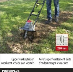 Powerplus POWEG7010 Tuinfrees - 1050W - Werkbreedte 320mm - Werkdiepte Max. 220mm - Incl. 4 Messen 8 Powerplus POWEG7010 Tuinfrees - 1050W - Werkbreedte 320mm - Werkdiepte Max. 220mm - Incl. 4 Messen -Tuingereedschap Winkel 1200x1178 4