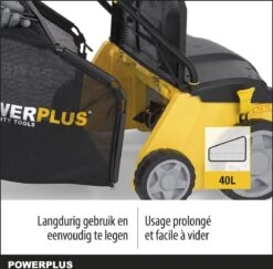 Powerplus POWXG7513 Elektrische Verticuteermachine - Mos Verwijderaar - 1400W - 320mm Maaibreedte - 45L Opvangbak - Incl. Gazonbeluchter/grasbeluchter -Tuingereedschap Winkel 1200x1179 10