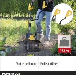 Powerplus POWXG72010 Tuinfrees - 1500W - Werkbreedte 450mm - Werkdiepte Max. 220mm - Incl. 6 Messen En Wielen -Tuingereedschap Winkel 1200x1179 3
