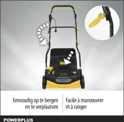 Powerplus POWXG7516 Elektrische Verticuteermachine - Mos Verwijderaar - 1800W - 360mm Maaibreedte- 45L Opvangbak - Incl. Gazonbeluchter/grasbeluchter -Tuingereedschap Winkel 1200x1179 8