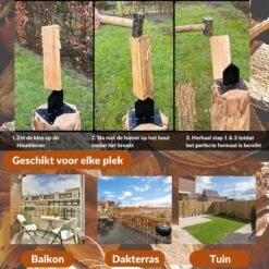 Miseru Houtklover – Geen Bijl Nodig – No Axe - Houtsplijter – Houtkliever – HANDMADE In Holland - Houtklover Voor Aanmaakhout – Metaal -Tuingereedschap Winkel 1200x1200 104