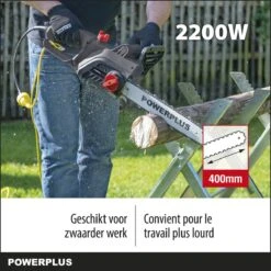 Powerplus POWEG10110 Elektrische Kettingzaag - 2200W - Zwaardlengte 400mm - Automatische Kettingsmering - Incl. 1x Ketting En 1x Zwaard -Tuingereedschap Winkel 1200x1200 173
