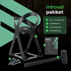 Lighted Lifestyle™| Houtklover Voor Aanmaakhout Incl. Kloofhamer - Houtsplijter - Houtkliever - Snel Haardhout - Gietijzer - Incl. Schroeven -Tuingereedschap Winkel 1200x1200 191