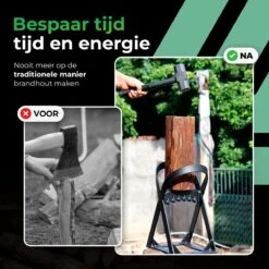 Lighted Lifestyle™| Houtklover Voor Aanmaakhout Incl. Kloofhamer - Houtsplijter - Houtkliever - Snel Haardhout - Gietijzer - Incl. Schroeven -Tuingereedschap Winkel 1200x1200 194