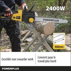 Powerplus POWXG1009 Elektrische Kettingzaag - 2400W - Zwaardlengte 400mm - Automatische Kettingsmering - Incl. 1x Ketting En 1x Zwaard -Tuingereedschap Winkel 1200x1200 201