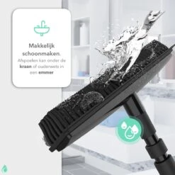 CLEANLY® Rubberen Bezem Met Vloerwisser - Kappersbezem - Zachte Bezem Binnen & Buiten - Vloertrekker Met Steel - 68-150 Cm 15 CLEANLY® Rubberen Bezem Met Vloerwisser - Kappersbezem - Zachte Bezem Binnen & Buiten - Vloertrekker Met Steel - 68-150 Cm -Tuingereedschap Winkel 1200x1200 217