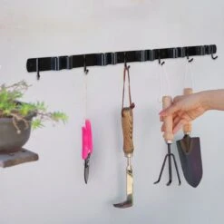 Bezem Ophangsysteem – Bezemhouder – Tuingereedschap – RVS – 5 Houders – 6 Haken - BAULK® -Tuingereedschap Winkel 1200x1200 284