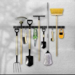 Bezem Ophangsysteem – Bezemhouder – Tuingereedschap – RVS – 5 Houders – 6 Haken - BAULK® -Tuingereedschap Winkel 1200x1200 285