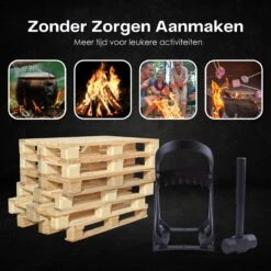 Flowkey® Houtklover - Houtsplijter Bijl - Houtkliever Kloofwig Gietijzer - Voor Hout & Aanmaakhout - Inclusief Gratis Hamer -Tuingereedschap Winkel 1200x1200 29