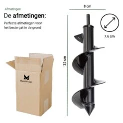 MaatWorkz - Grondboor - 25 CM - Boormachine - Bollenplanter - Moestuin - Palenboor - Boor - Tuin -Tuingereedschap Winkel 1200x1200 303