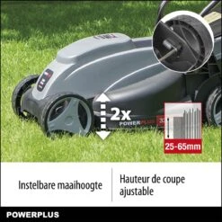 Powerplus POWEG63703 Elektrische Grasmaaier - Grasmachine Voor Kleine Tuin - 1000 W - 32cm Maaibreedte - 30L Opvangbak - Verstelbare Maaihoogte -Tuingereedschap Winkel 1200x1200 364