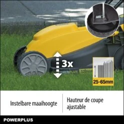 Powerplus POWXG6212T Elektrische Grasmaaier - Grasmachine Voor Kleine En Middelgrote Tuin - 1300W - Maaibreedte 320mm - Verstelbare Maaihoogte - 30L Opvangbak - Incl. Grastrimmer 250W -Tuingereedschap Winkel 1200x1200 411