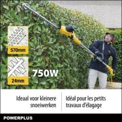 Powerplus POWXG2043 Elektrische Heggenschaar - 750W - Snoeien En Knippen - Zwaardlengte 570mm - Mesafstand 24mm - Telescopisch - Draaibaar Handvat - Haagschaar Voor Tuinonderhoud -Tuingereedschap Winkel 1200x1200 549