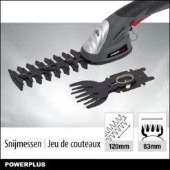 Powerplus POWEG4500 Gras-/Heggenschaar Accu - 7.2V - Snoeien En Knippen - Zwaardlengte 83/120mm - Mesafstand 8mm - Incl. 1,5Ah Accu En Lader - Haagschaar Voor Tuinonderhoud -Tuingereedschap Winkel 1200x1200 575