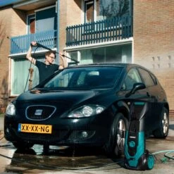 VONROC Hogedrukreiniger V18-2 1800W – 140 Bar – 420 L/h – Incl. 8m Slang, Geïntegreerde Reinigingsmiddelen Tank, Terrasreiniger, Spuitstukken En Accessoires -Tuingereedschap Winkel 1200x1200 651