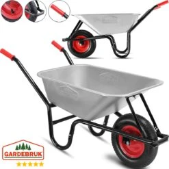 Gardebruk Kruiwagen 100L - Luchtband - 250kg Draagkracht Zilver 23 Gardebruk Kruiwagen 100L - Luchtband - 250kg Draagkracht Zilver -Tuingereedschap Winkel 1200x1200 713