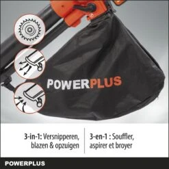 Powerplus Dual Power POWDPG75270 Bladblazer - Bladzuiger En -versnipperaar - Brushless - Blazen - Zuigen - Versnipperen - Excl. Accu En Lader - Incl. Opvangzak 45L -Tuingereedschap Winkel 1200x1200 796