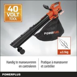 Powerplus Dual Power POWDPG75270 Bladblazer - Bladzuiger En -versnipperaar - Brushless - Blazen - Zuigen - Versnipperen - Excl. Accu En Lader - Incl. Opvangzak 45L -Tuingereedschap Winkel 1200x1200 797
