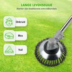 Merkloos SlimShop Onkruidborstel - Bosmaaier Grastrimmer - Onkruid - Onkruidkrabber - Voegenborstel - Onkruidverwijderaar - Max 10.000 Toerental P/m - 20CM -Tuingereedschap Winkel 1200x1200 851