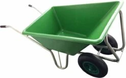 Kruiwagen Met Dubbel Luchtwiel Stal Eco Groen 160 Liter -Tuingereedschap Winkel 1200x741 3