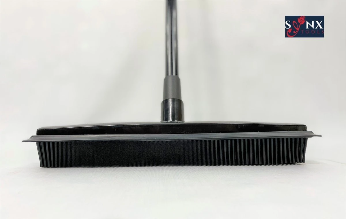 Synx Tools Zachte Bezem Rubberen Zwart 30cm Vloertrekker Binnen Bezem - Pet Hair Remover Bezems - Huisdierhaar Verwijderaar En Kappersbezem Met Steel - Vloertrekkers Met Bezemsteel - Vloertrekker Badkamer - 60/120 Cm Steel 2 Synx Tools Zachte Bezem Rubberen Zwart 30cm Vloertrekker Binnen Bezem - Pet Hair Remover Bezems - Huisdierhaar Verwijderaar En Kappersbezem Met Steel - Vloertrekkers Met Bezemsteel - Vloertrekker Badkamer - 60/120 Cm Steel - Afbeelding 2