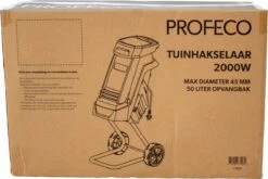 Profeco Stille Hakselaar 2000W - Tuinhakselaar - Versnipperaar Voor 45mm Takdikte - Incl. 50 Liter Opvangzak En Veilige Duwstok -Tuingereedschap Winkel 1200x800 297