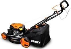 FUXTEC Grasmaaier Benzine - 46cm - Zelfrijdend / Zelftrekkend / Achterwielaandrijving - Mulchfunctie - Opvangbak 50L - FX-RM4646 -Tuingereedschap Winkel 1200x828