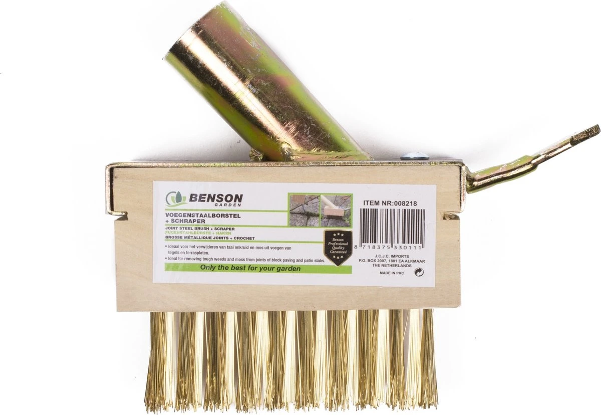 Benson Onkruidborstel - Voegenkrabber - Onkruidkrabber - Zonder Steel - Messing - Met Haak 4 Benson Onkruidborstel - Voegenkrabber - Onkruidkrabber - Zonder Steel - Messing - Met Haak - Afbeelding 4