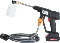Merkloos Elektrische Accu-Hogedrukreiniger - 20Bar - Multifunctioneel Mondstuk - Draagbaar Oplaadbaar Snoerloos - Reinigingsspuitpistool - Met Rijke Accessoires - Voor Makita 18V-batterij - Voor Auto, Tuin, Terras, Raam (Zwart) -Tuingereedschap Winkel 1200x858 3
