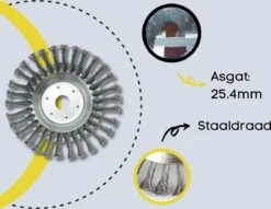 Merkloos Onkruidborstel Voor Bosmaaier | 200mm 20 Cm Staalborstel Nieuw | Universele Onkruidborstel 200 Mm - Onkruidverwijderaar - Voegenborstel - Grastrimmer -Tuingereedschap Winkel 1200x928 3