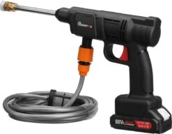 Merkloos Elektrische Accu-Hogedrukreiniger - 1.2mpa - Multifunctioneel Mondstuk - Draagbaar Oplaadbaar Snoerloos - Reinigingsspuitpistool - Met Rijke Accessoires - Voor Auto, Tuin, Terras, Raam - Zwart -Tuingereedschap Winkel 1200x935 2