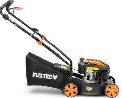 FUXTEC Grasmaaier Benzine - 41cm - 80cc - Duwmaaier - Opvangbak 45L - FX-RM4180 -Tuingereedschap Winkel 1200x967