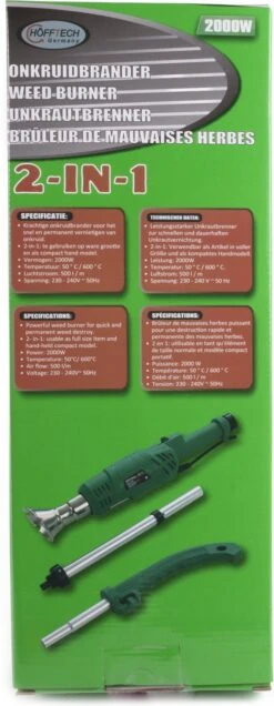 Hofftech Weed Burner Elektrische Onkruidbrander - 2000W - Max. 600 °C - BBQ Aansteker -Tuingereedschap Winkel 466x1200 2