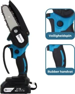 NovarGarden® Mini Kettingzaag NG1 - Met 2x Accu - Takkenzaag - Snoeizaag - Electrisch - Handzaag - Boomzaag - 21V -Tuingereedschap Winkel 970x1200